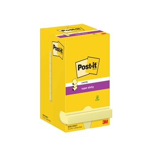 3M Post-it Z-Notes 76 x 76 mm, Super Sticky geel - 12 stuks